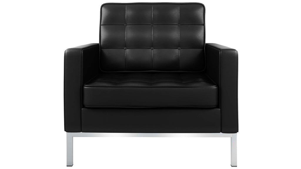 black italian leather chair