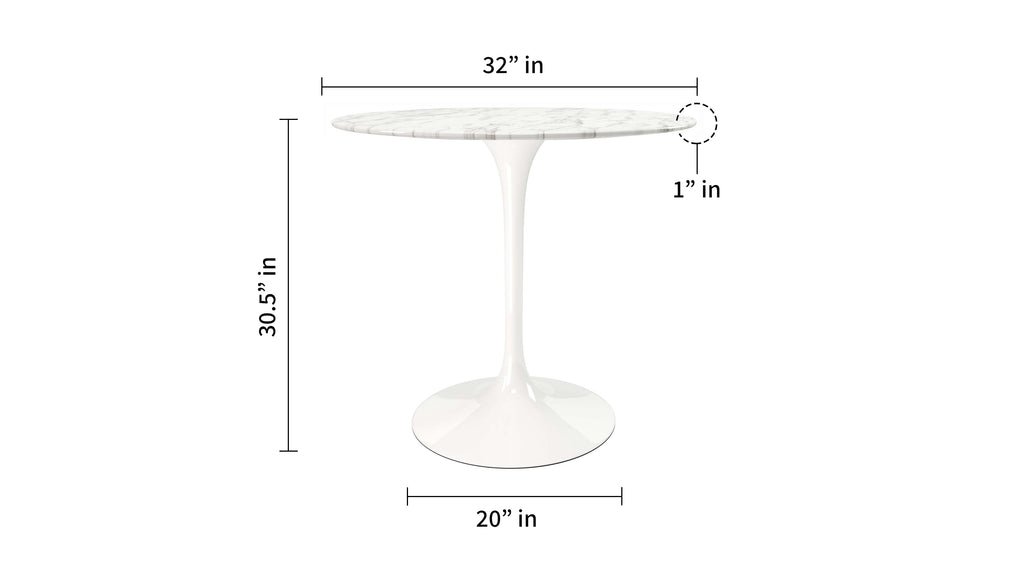 32 tulip table