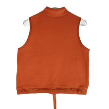 A Line Anne Klein Womens Orange Sleeveless Flannel Vest Jacket Size Small