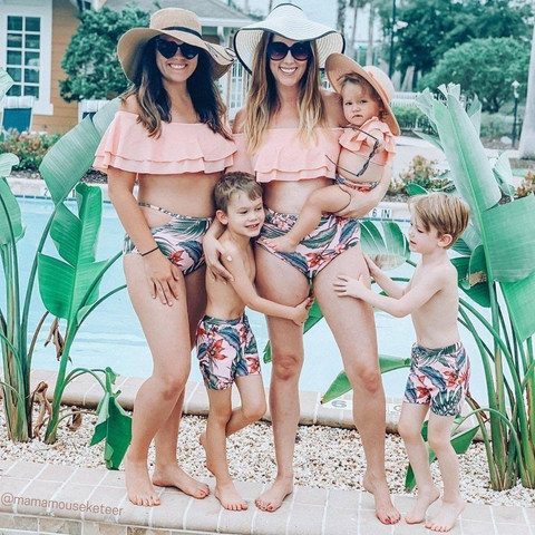 Matching Family Tropical Swimwear