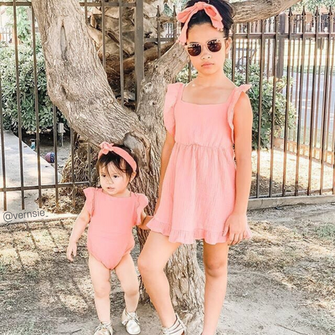 Matching sister and baby dress