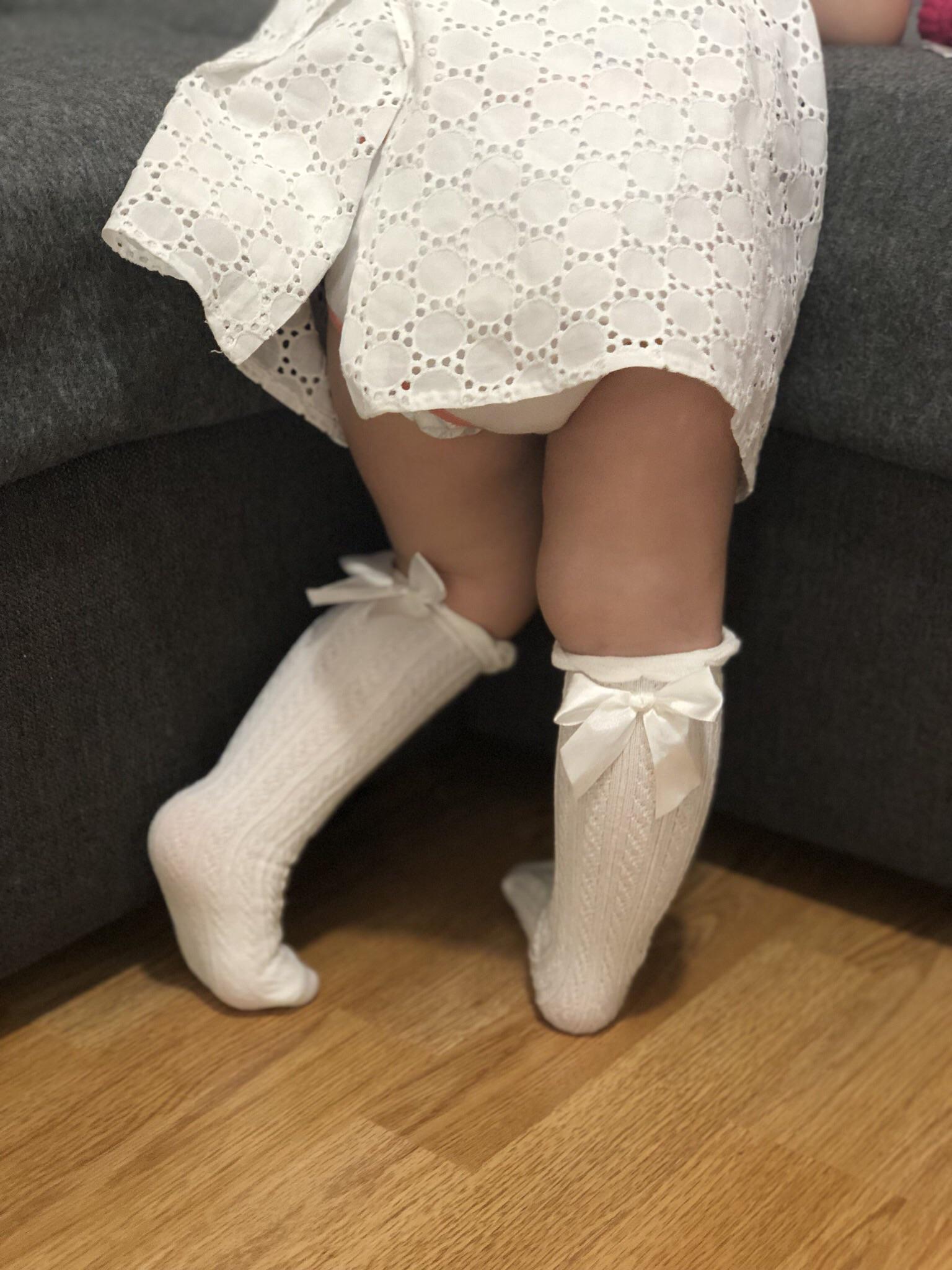 Baby Lace Bow Stockings