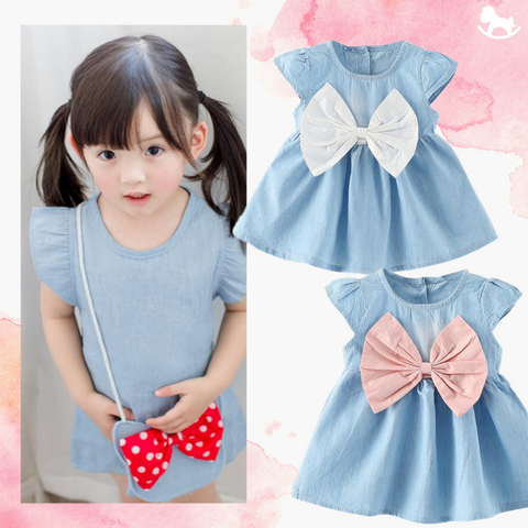 Ruffle Sleeve Bow Dress