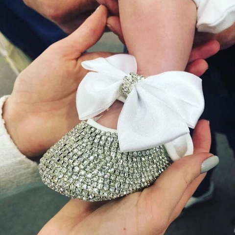 Newborn Bow Crystal Shoes