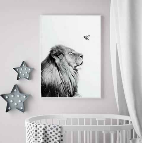 lion nursery poster