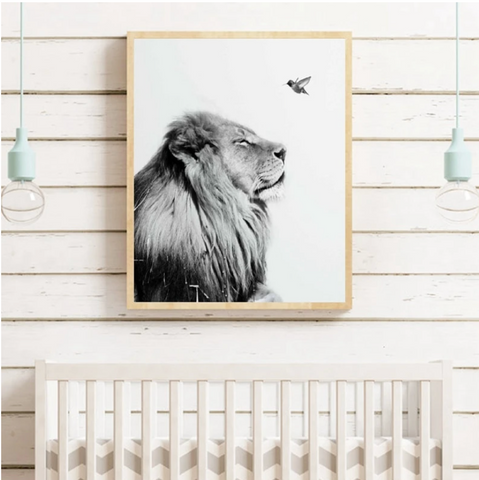 lion nursery poster