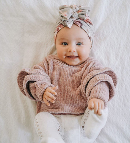 Triple Bow Knot Baby Turban – Cozy Nursery
