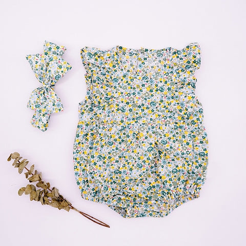 Infant Play Suit Flower Romper - Cozy Nursery