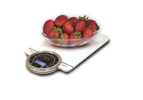 Stawberry kept on weighing scale