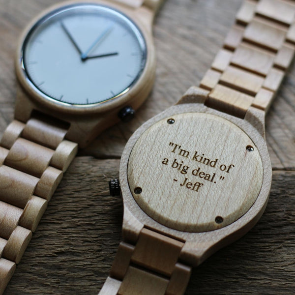 personalized wooden watch