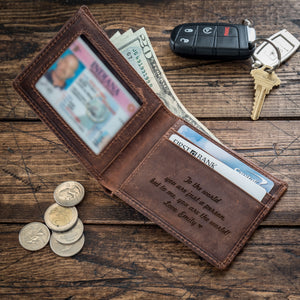 mens leather billfold