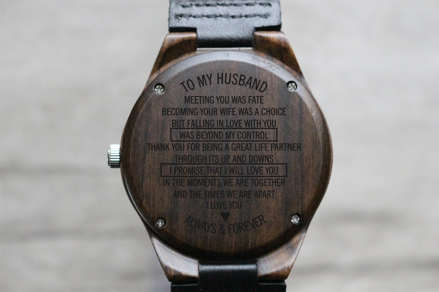 husband wood watch