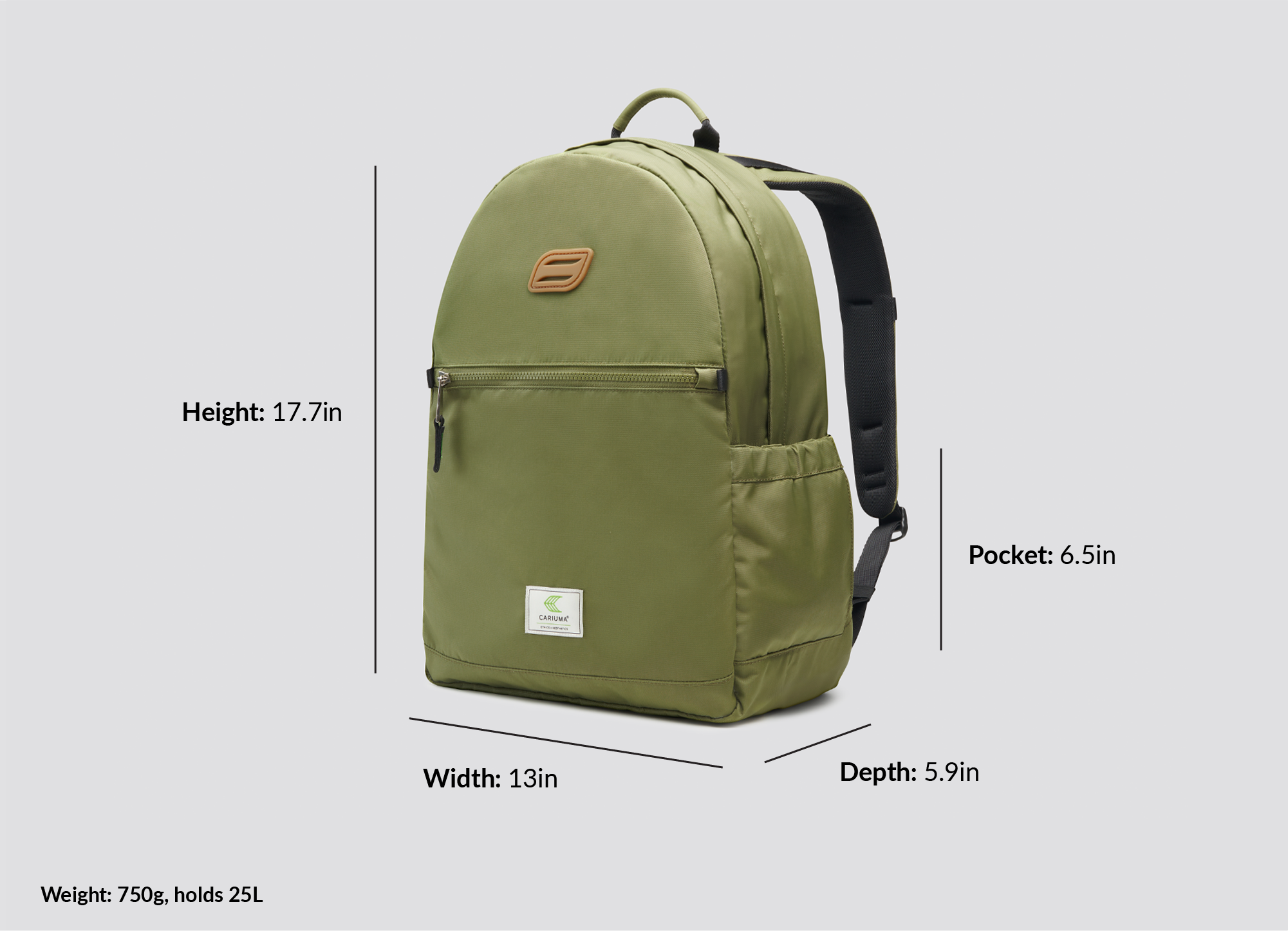 Los Angeles Apparel Cotton Canvas Backpack NEW Color: Army