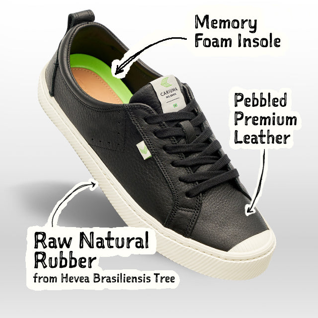 Cariuma Men's Oca Low Black Canvas Sneaker