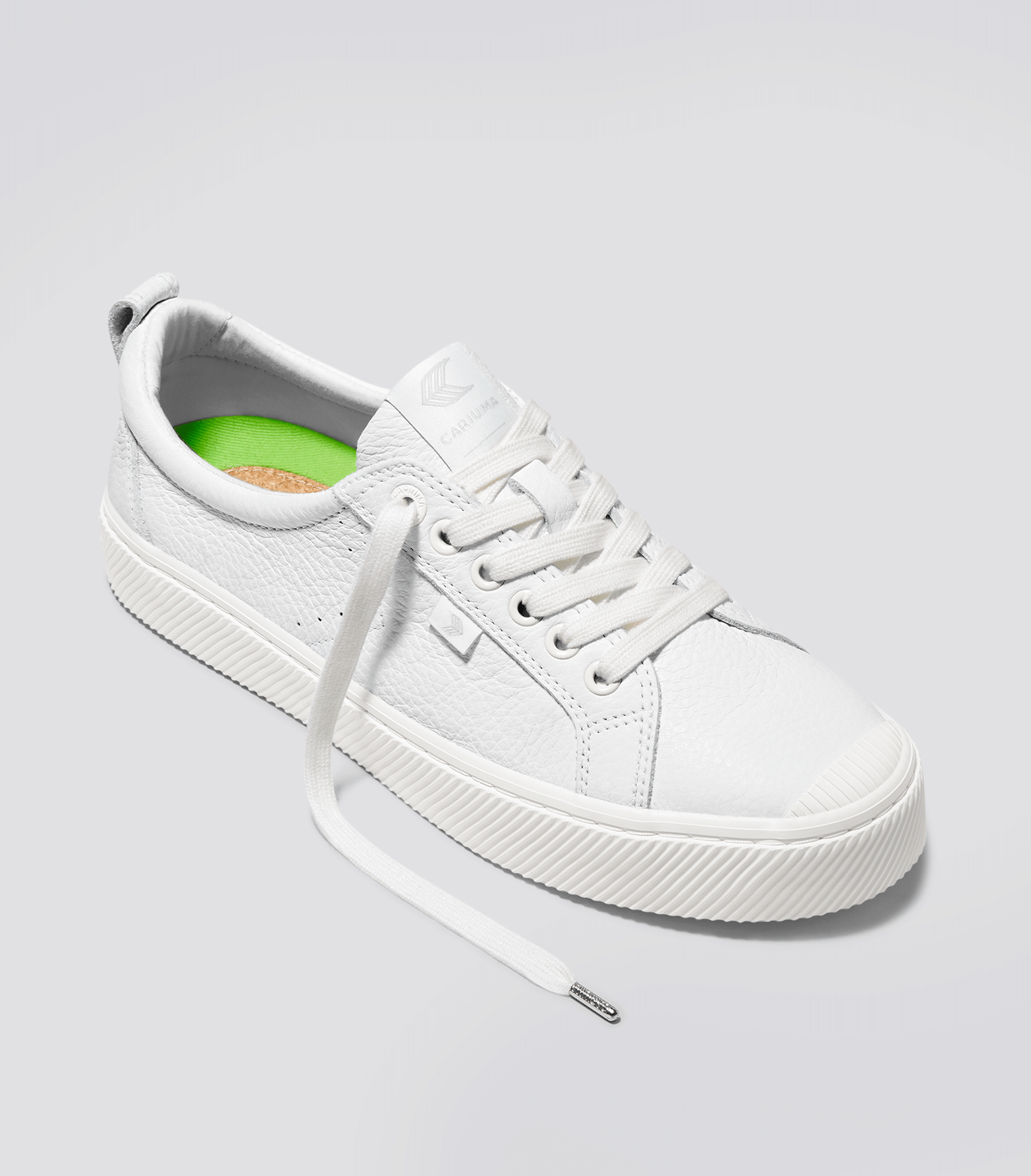 OCA Low Triple White Premium Leather