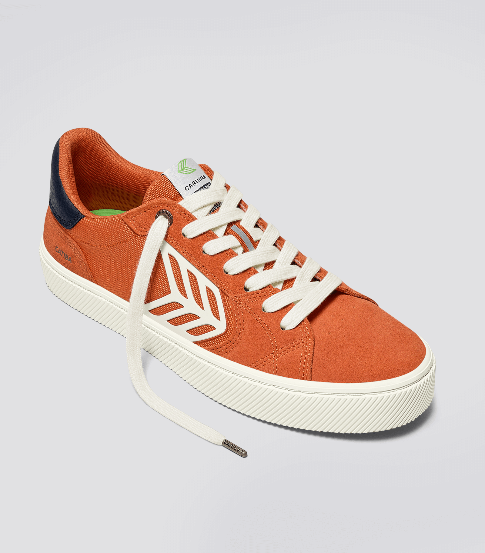 Cariuma Catiba Pro 2.0 Burnt Orange Suede And Cordura Ivory Logo Navy Sneaker Women In Burnt Orange