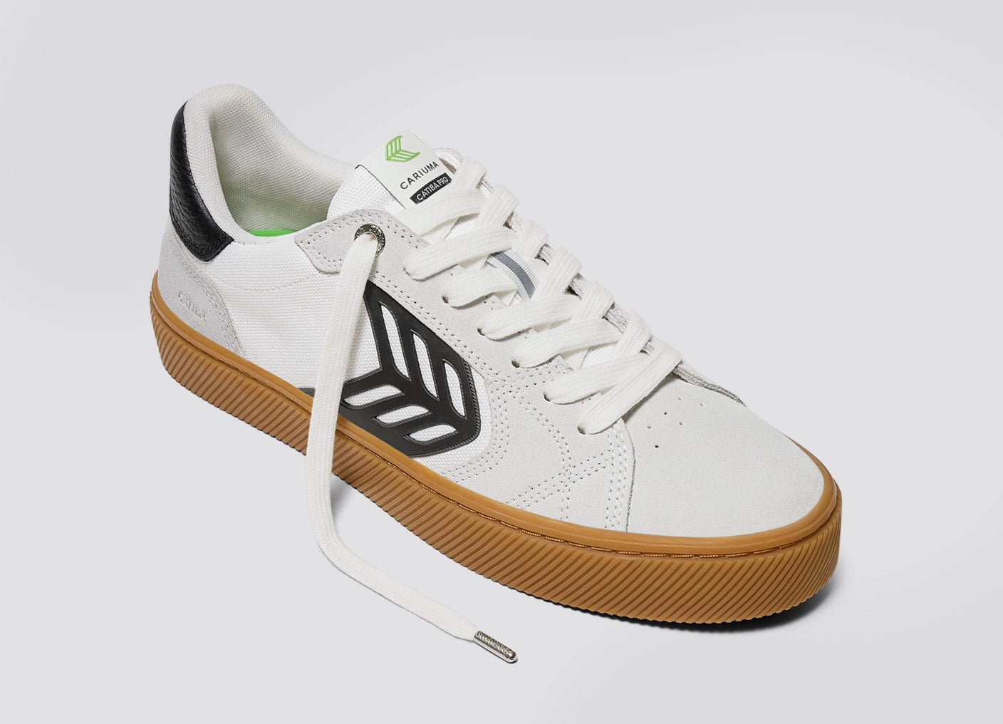 Cariuma Catiba Pro 2.0 Gum Smoke White Suede Off-white Cordura Black Logo Sneaker Men In White