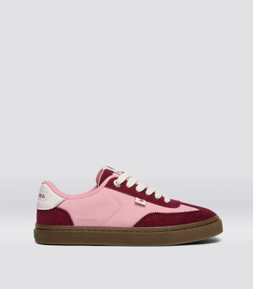 TOCA Teak Bright Rose Nylon Cabernet Red Suede Sneaker