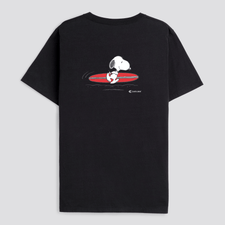 CARIUMA: Snoopy Surf Black T-Shirt | 100% Organic Cotton