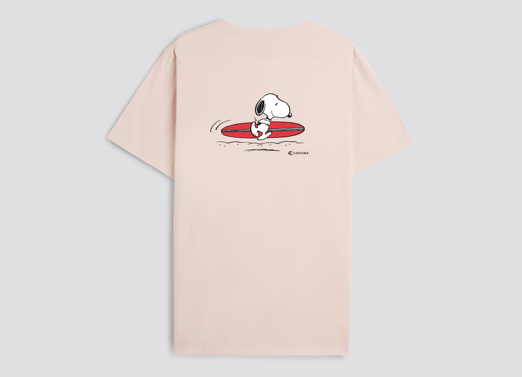 CARIUMA: Snoopy Surf Pink T-Shirt 100% Organic Cotton