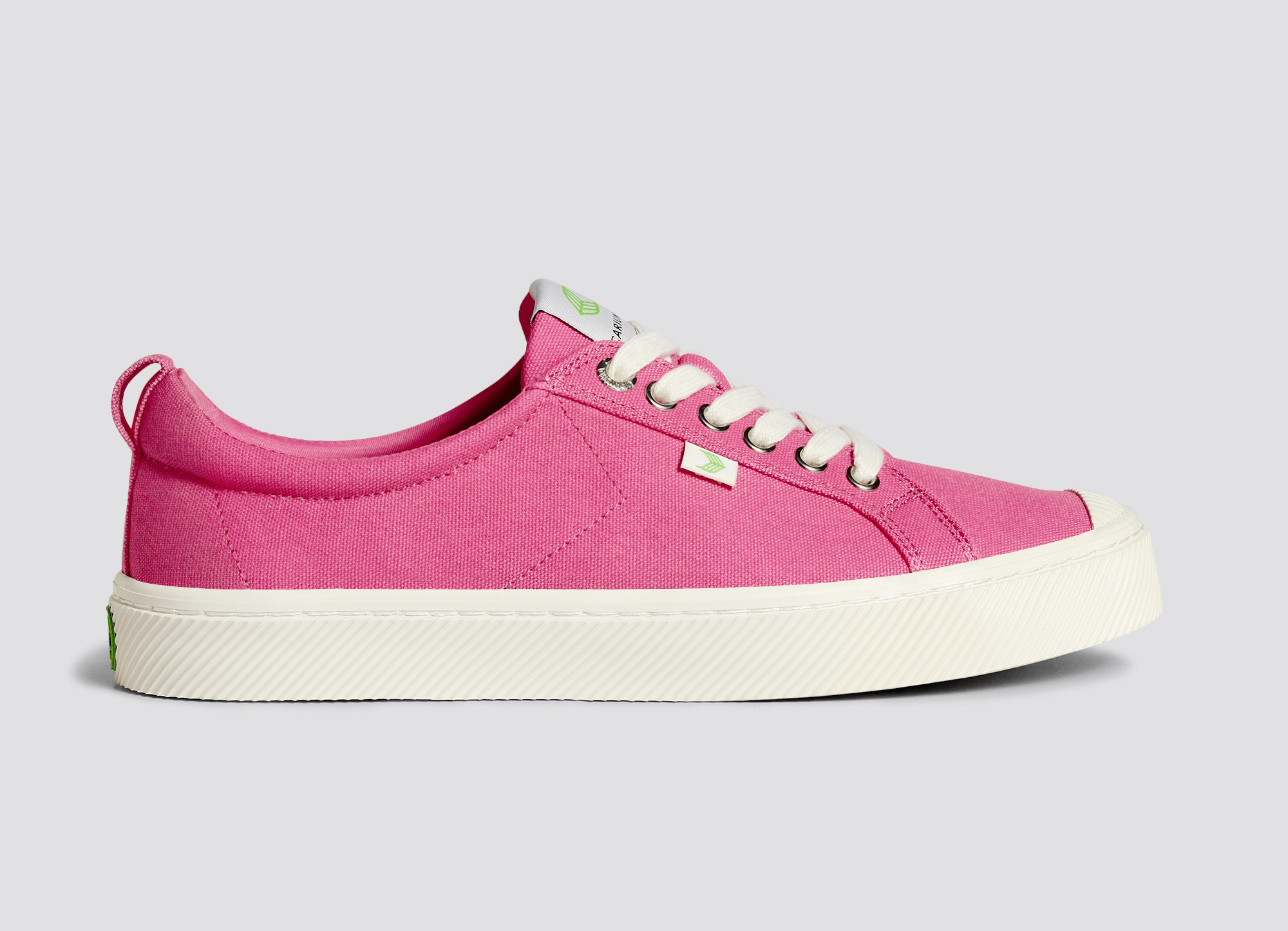 CARIUMA: Women's Low Top Lemonade Pink Canvas Sneakers