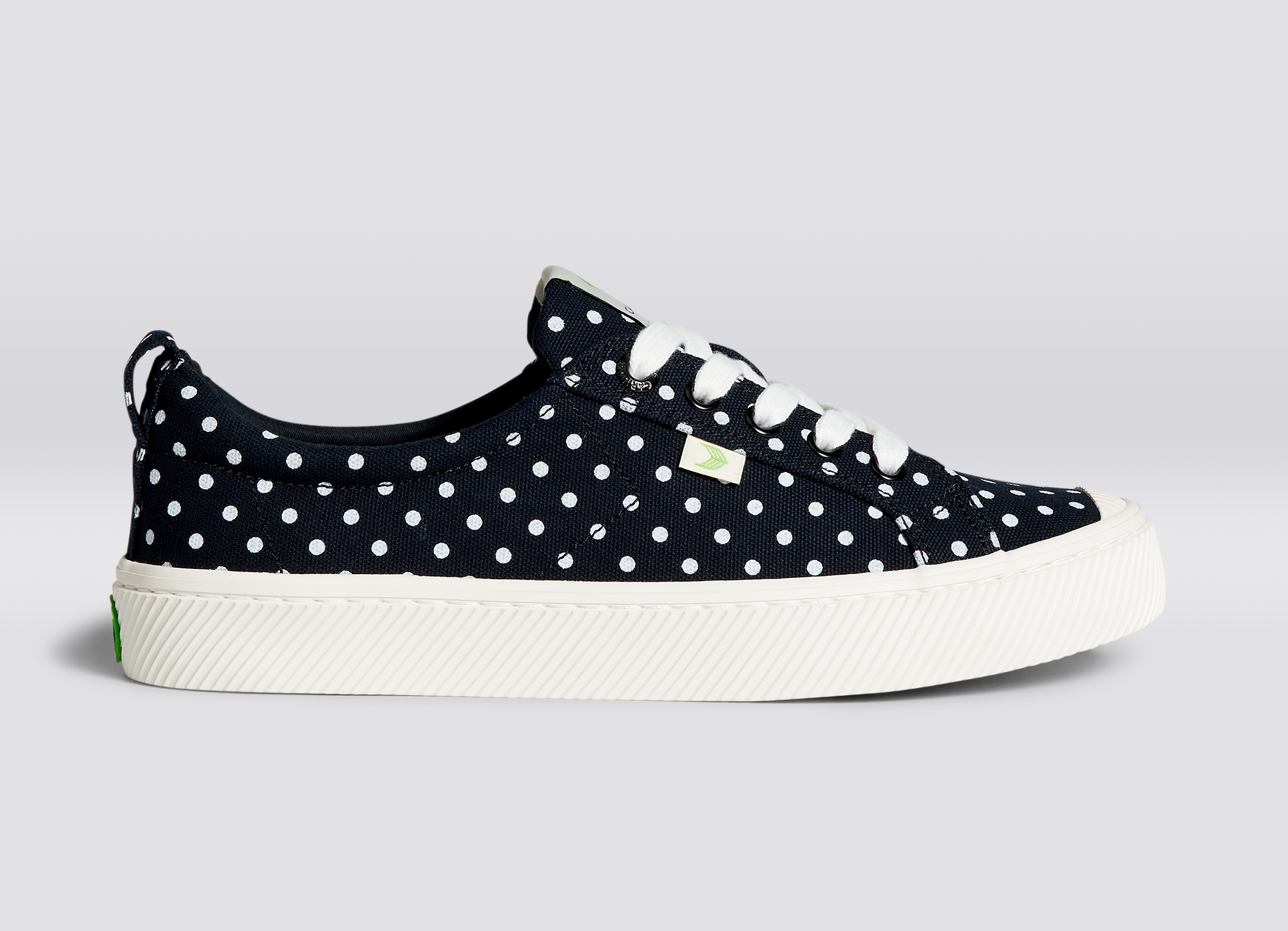 Genuine Leather WOMENS SHOES Black White Polka Dots SHOE