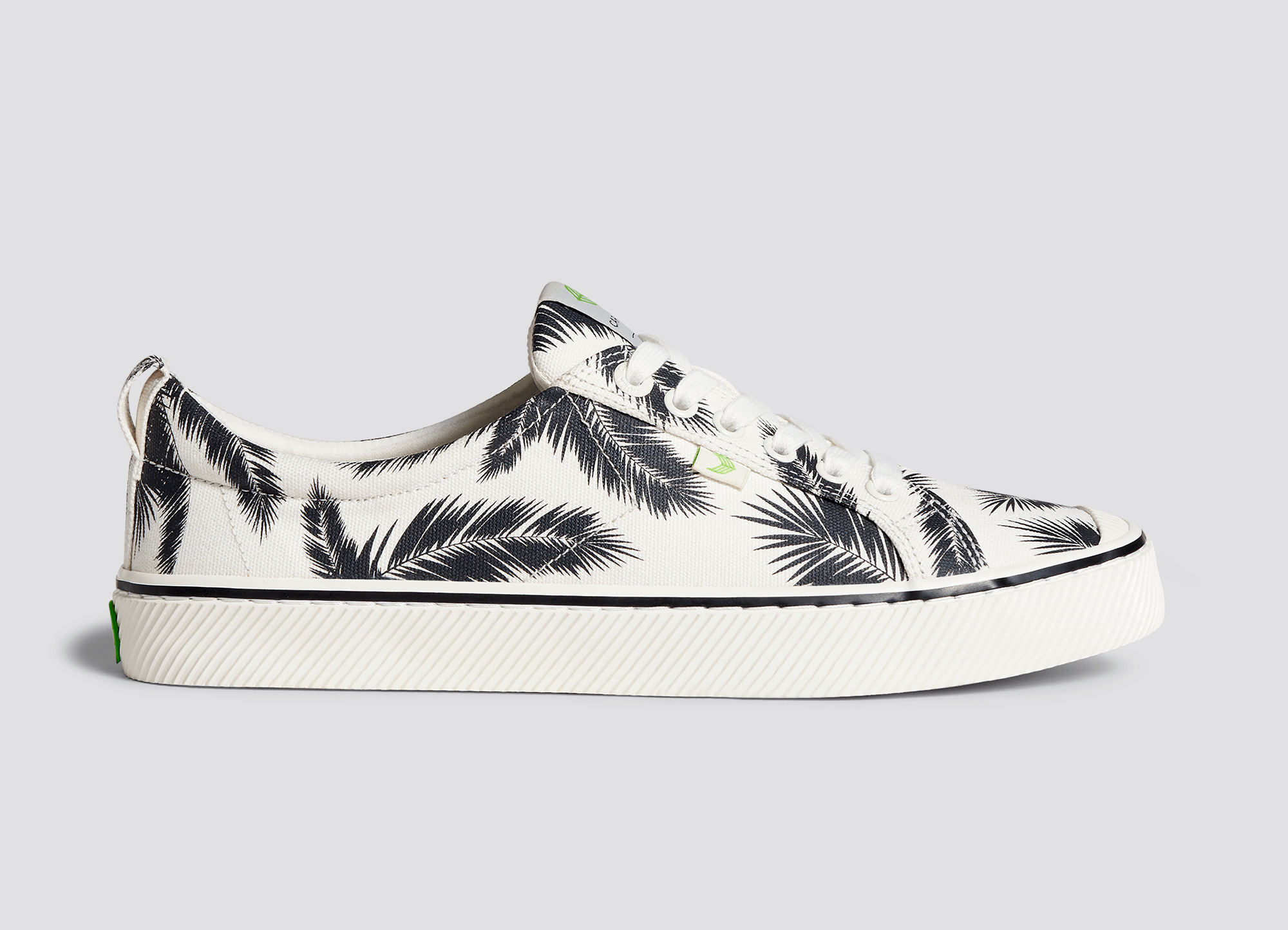Women's Off-White Palm Trees Canvas Sneakers | OCA Low Women / Off-White Palm Trees / 5.5 by Cariuma