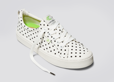 Cariuma OCA Low Black Polka Dots Canvas Sneaker - Black