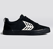 catiba pro skate black suede and canvas contrast t