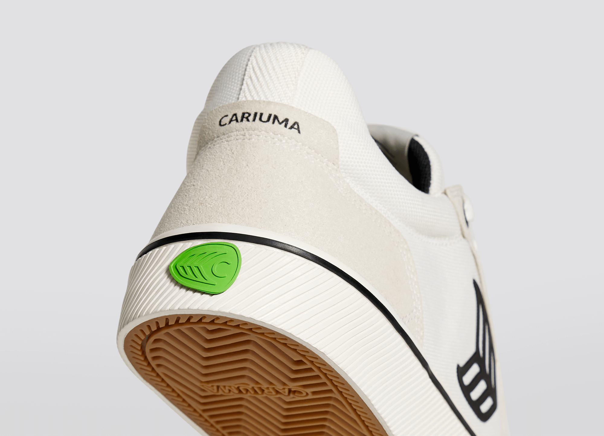 Cariuma | Vallely Skate Vintage White Suede and Off-White Cordura Black Logo Sneaker Men | 10 US | Off-White Vintage/Black