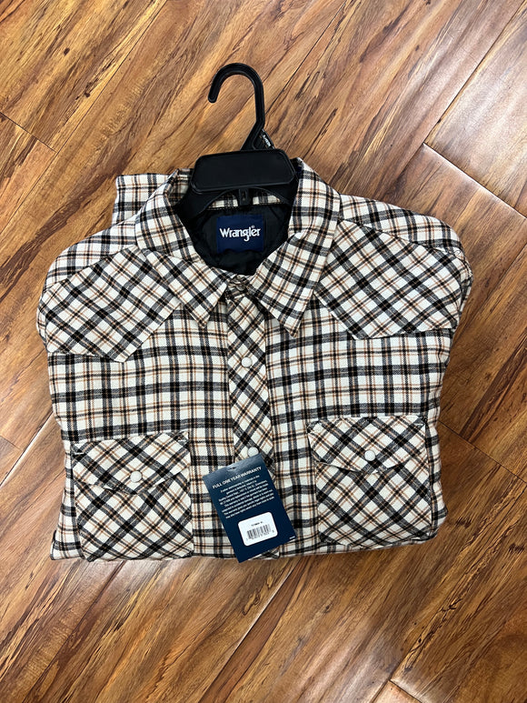 Wrangler Men's Color Plaid Quilted Lined Snap Western Flannel Shirt Ja –  HerraduraDeOro