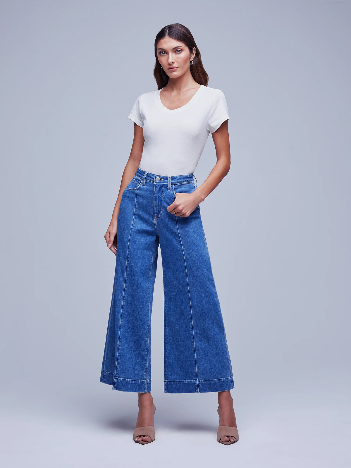 L'Agence Brooklyn Utility Wide Leg Jean – Très Chic