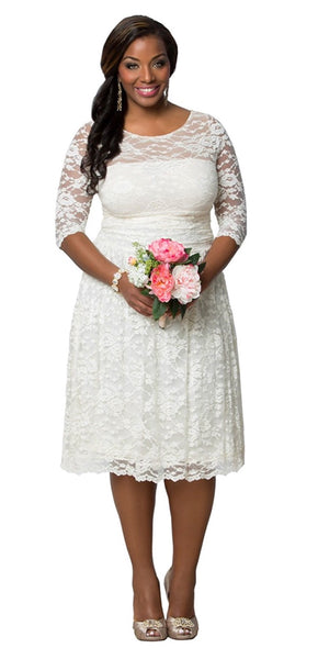 kiyonna aurora lace wedding dress