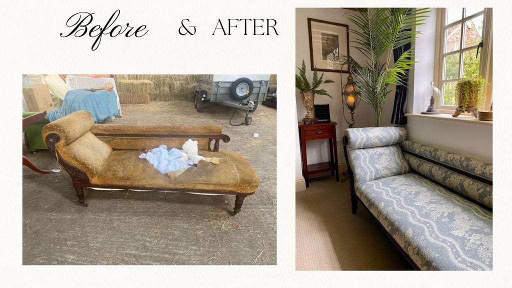 Grandads Shed Yorkshire Reupholstery Chaise transformation