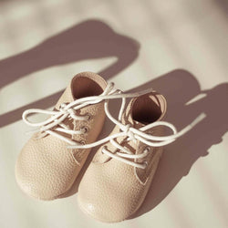 Baby Slippers Cream Genuine Leather Rookie