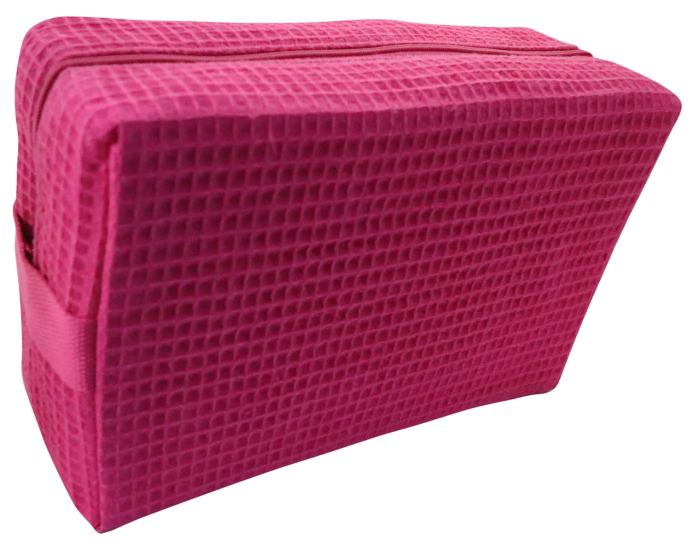 Waffle Cosmetic Pouch Large Fushia