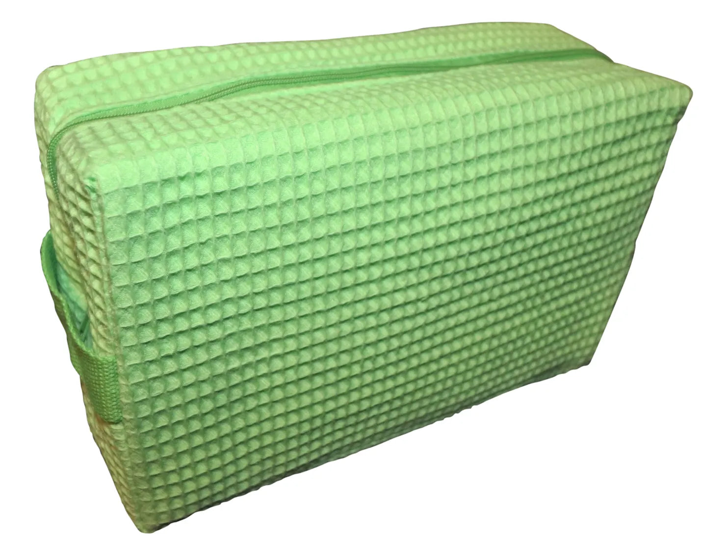 Waffle Cosmetic Pouch Large Lime