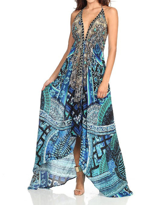 handkerchief maxi dress