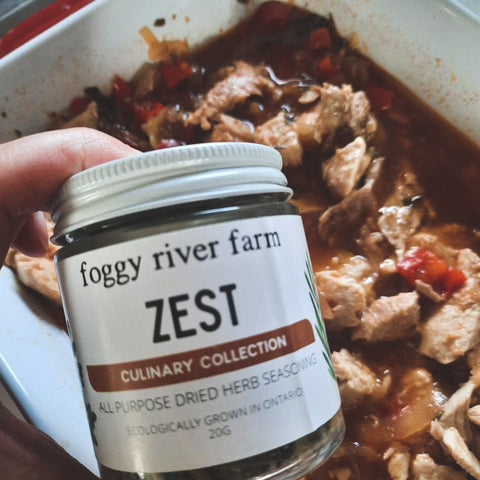 zest spices held over pulled pork dish