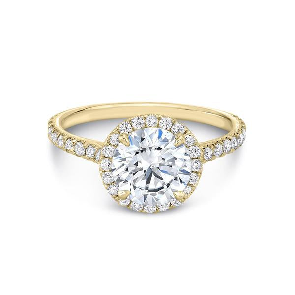 Alyssum Pave Halo Engagement Ring | Diamond Foundry
