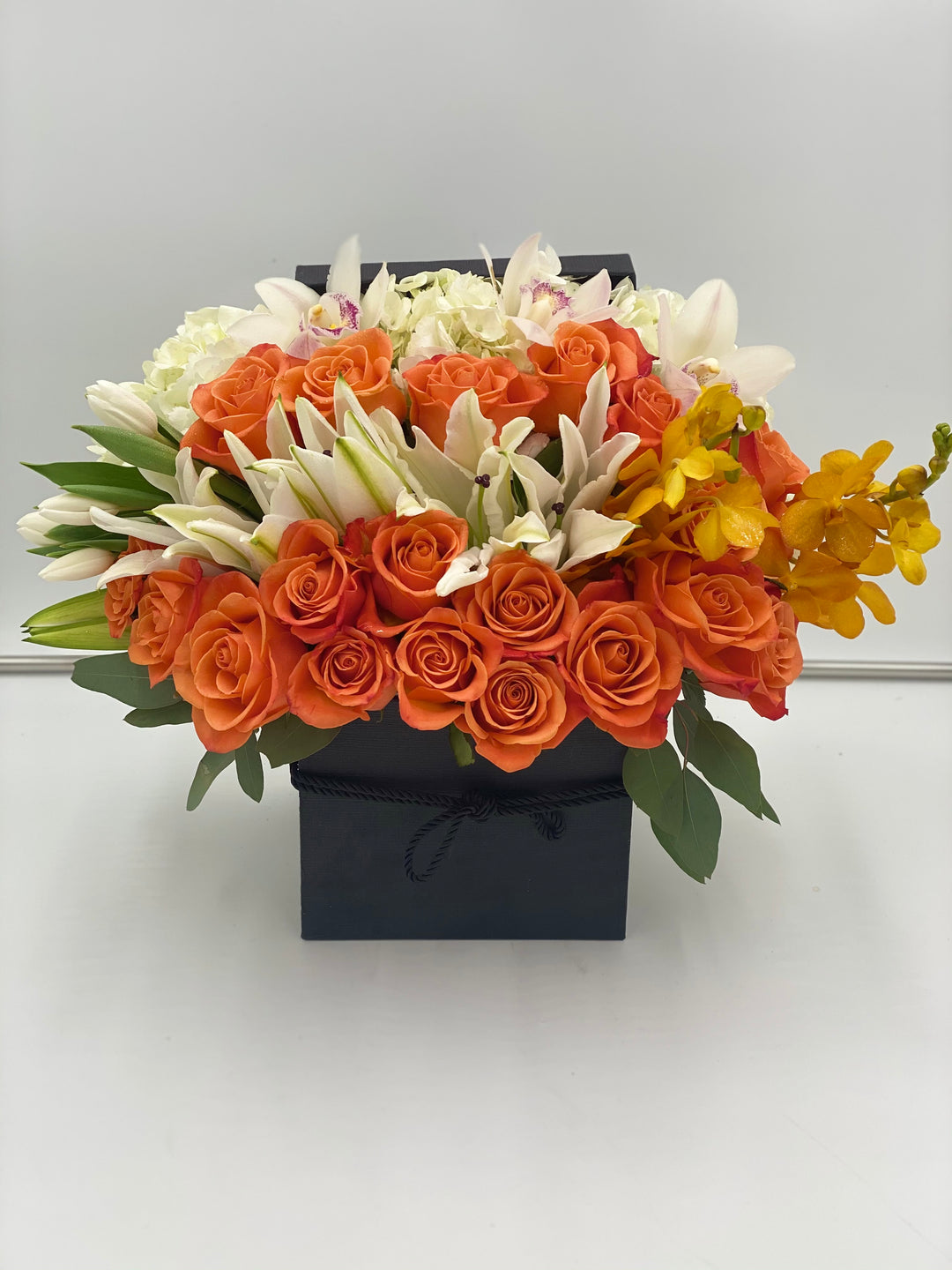 LV Box with Orchids – Tinas Flowers & Gifts