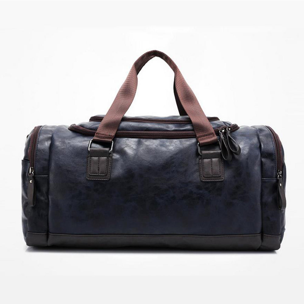 The Portsmouth Duffel - Men's Bicast Leather Weekender Duffel Bag (Mul ...