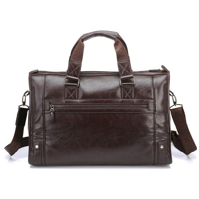 The Madison Ave - Large Leather Messenger Briefcase Bag for Men ...