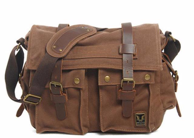 The Normandy - Rugged Canvas Tactical Messenger Bag for Men ...
