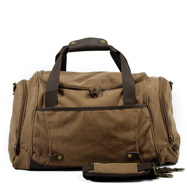 The Durham Duffel - Men's Rugged Canvas Travel Bag with Shoe Pocket ...