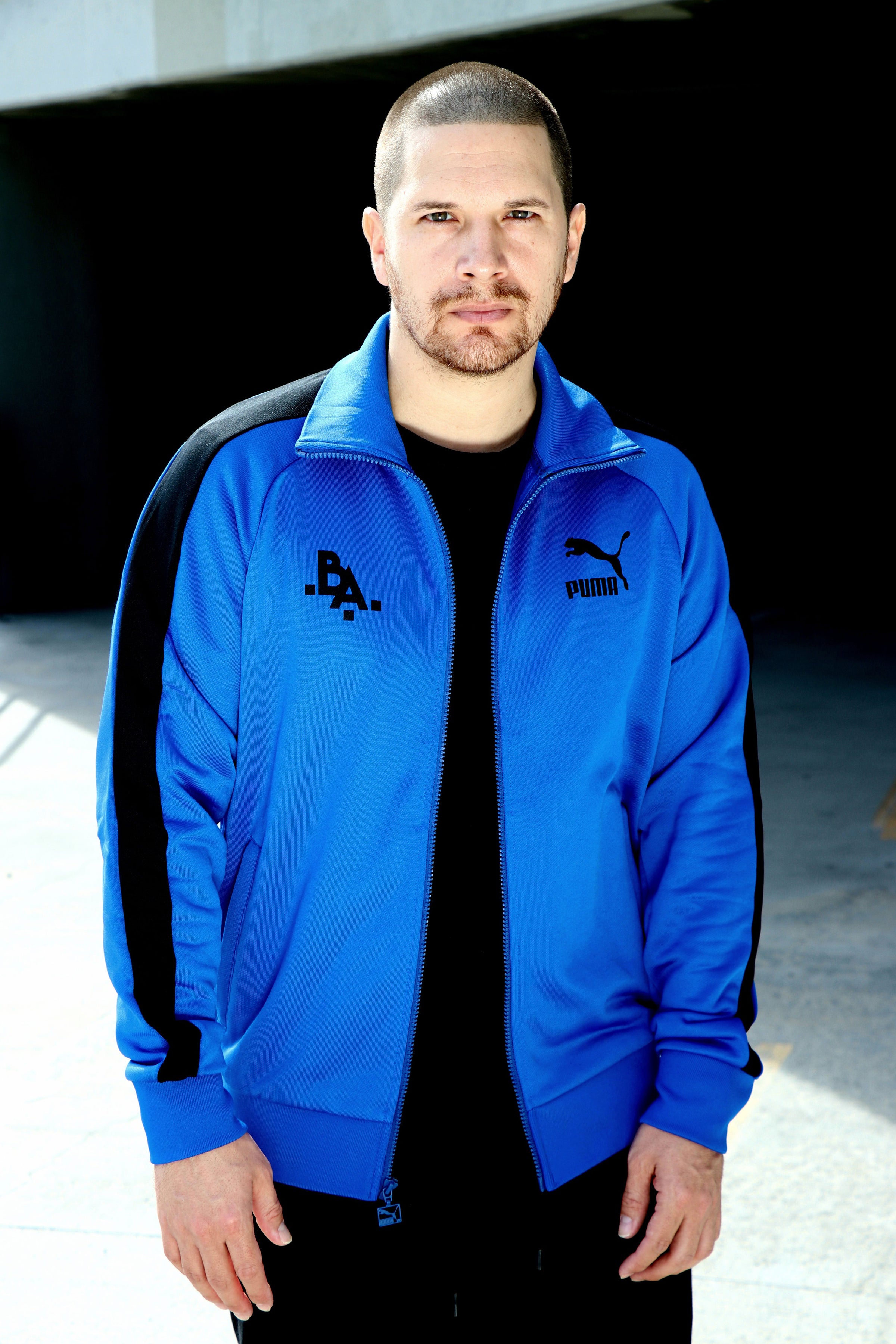 puma blue track jacket