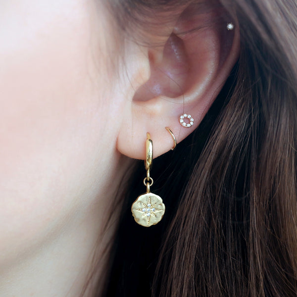 3mm Tiny Star Stud 14K Gold