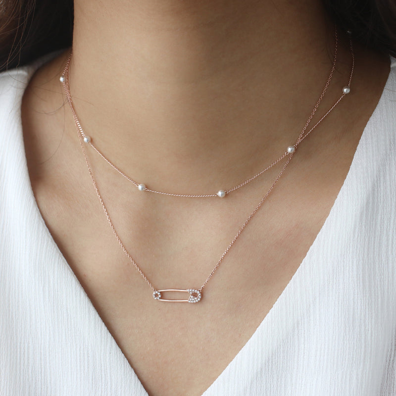 safety pin necklace