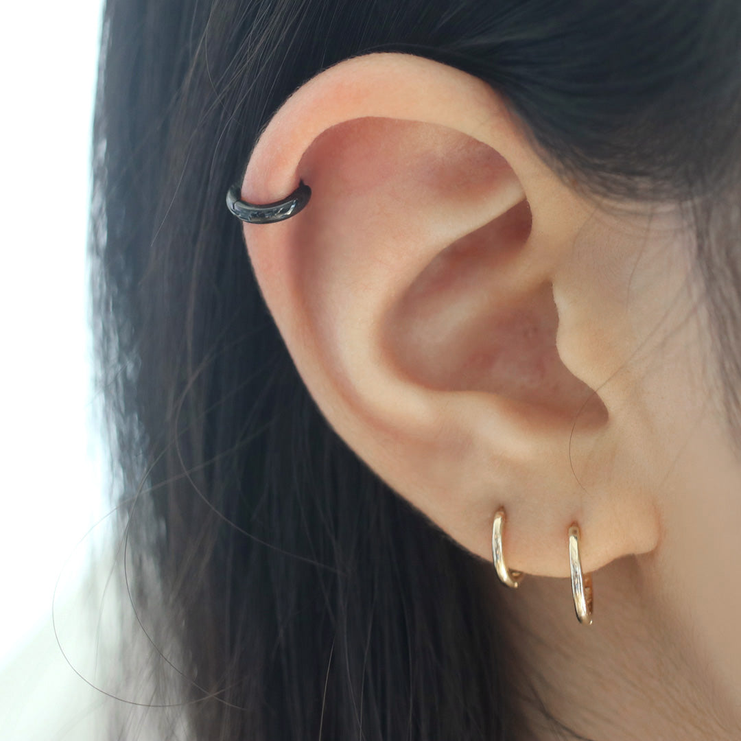 Stainless Steel Tiny Cartilage Huggie Hoop Earrings | Musemond