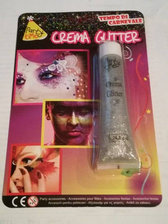 TRUCCHI MAKE UP CARNEVALE CREMA ARGENTO GLITTER BLISTER 28